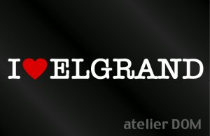 画像1: I LOVE ELGRAND エルグランド ステッカー