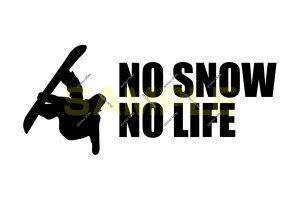 画像1: NO SNOW NO LIFE ステッカー スノーボード1 (Sサイズ)