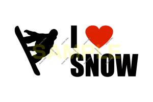 画像1: I LOVE SNOW ステッカー スノーボード5(Lサイズ)