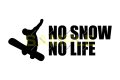 NO SNOW NO LIFE ステッカー スノーボード4 (Lサイズ)