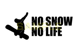 画像1: NO SNOW NO LIFE ステッカー スノーボード4 (Lサイズ)