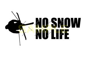 画像1: NO SNOW NO LIFE ステッカー スキー3 (Lサイズ)
