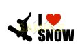 I LOVE SNOW ステッカー スノーボード4(Lサイズ)