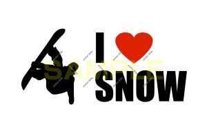画像1: I LOVE SNOW ステッカー スノーボード1(Sサイズ)