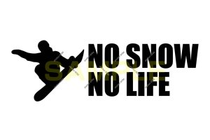 画像1: NO SNOW NO LIFE ステッカー スノーボード3 (Sサイズ)