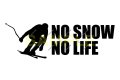 NO SNOW NO LIFE ステッカー スキー5 (Lサイズ)