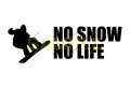 NO SNOW NO LIFE ステッカー スノーボード2 (Sサイズ)