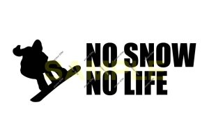 画像1: NO SNOW NO LIFE ステッカー スノーボード2 (Sサイズ)
