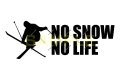 NO SNOW NO LIFE ステッカー スキー1 (Lサイズ)