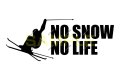 NO SNOW NO LIFE ステッカー スキー2 (Lサイズ)