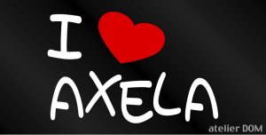 画像1: I LOVE AXELA まるもじステッカー