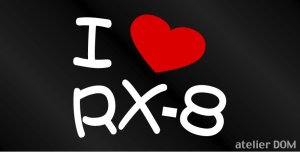 画像1: I LOVE RX-8 まるもじステッカー