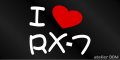 I LOVE RX-7 まるもじステッカー