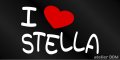 I LOVE STELLA まるもじステッカー