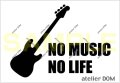NO MUSIC NO LIFE ステッカー プレシジョンベースタイプ (Lサイズ)