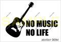 NO MUSIC NO LIFE ステッカー DOVEタイプ (Lサイズ)