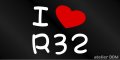 I LOVE R32 まるもじステッカー