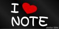 I LOVE NOTE まるもじステッカー