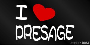 画像1: I LOVE PRESAGE まるもじステッカー