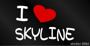 画像1: I LOVE SKYLINE まるもじステッカー