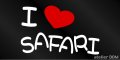 I LOVE SAFARI まるもじステッカー