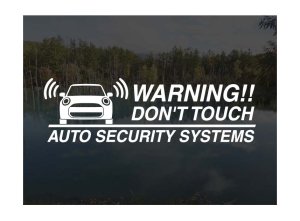 画像1: MINI ミニクーパー F65 F66用セキュリティーステッカー 3枚セット