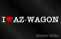 I LOVE AZ WAGON AZワゴン　ステッカー