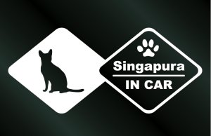 画像1: キャットステッカー シンガプーラ IN CAR