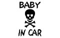 BABY IN CAR ドクロステッカー Aタイプ