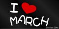 I LOVE MARCH まるもじステッカー