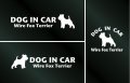 ドッグステッカー『DOG IN CAR』ワイアーフォックステリア 3枚組