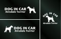 ドッグステッカー『DOG IN CAR』エアデールテリア 3枚組
