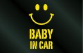 BABY IN CAR ニコちゃんステッカー Aタイプ