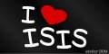 I LOVE ISIS まるもじステッカー