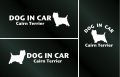 ドッグステッカー『DOG IN CAR』ケアーンテリア 3枚組
