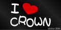 I LOVE CROWN まるもじステッカー
