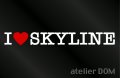 I LOVE SKYLINEスカイライン ステッカー