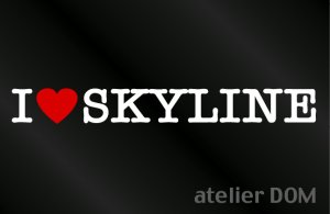 画像1: I LOVE SKYLINEスカイライン ステッカー