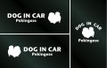 ドッグステッカー『DOG IN CAR』ペキニーズ 3枚組
