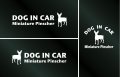 ドッグステッカー『DOG IN CAR』ミニチュアピンシャー 3枚組