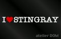 I LOVE STINGRAYスティングレー ステッカー
