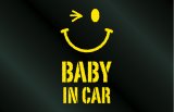 画像:  BABY IN CAR ニコちゃんステッカー Bタイプ