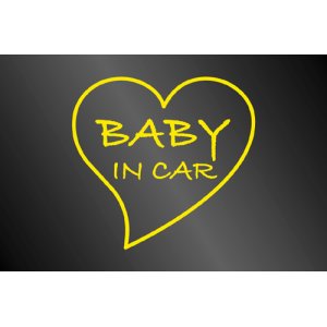 画像: BABY IN CAR ハート型ステッカー