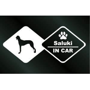 画像: ドッグステッカー サルーキー IN CAR