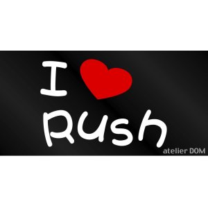 画像: I LOVE Rush まるもじステッカー