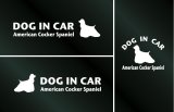 画像: ドッグステッカー『DOG IN CAR』アメリカンコッカースパニエル 3枚組