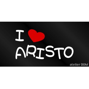 画像: I LOVE ARISTO まるもじステッカー