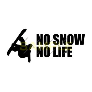 画像: NO SNOW NO LIFE ステッカー スノーボード1 (Sサイズ)