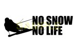 画像: NO SNOW NO LIFE ステッカー スキー4 (Sサイズ)