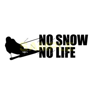 画像: NO SNOW NO LIFE ステッカー スキー4 (Sサイズ)